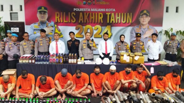 Akhir Tahun, Polresta Malang Kota Ungkap Data Kasus Dan Prestasi