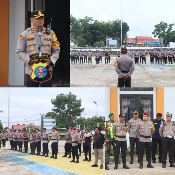 Apel Pengamanan Pleno Kpu: Kapolres Lamandau Pimpin Kesiapan Keamanan