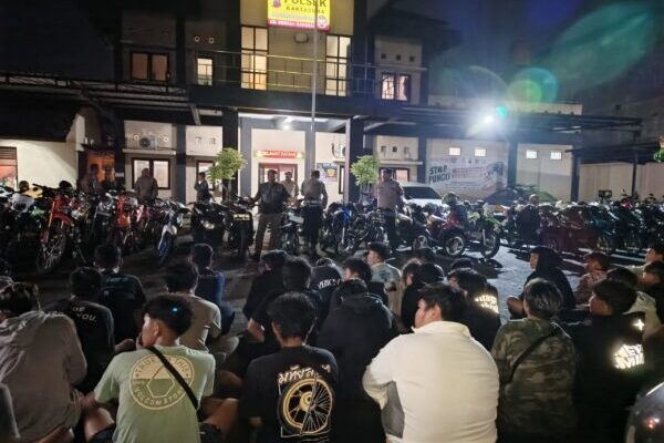 Polsek Kartasura Tertibkan Balap Liar, Puluhan Motor Disita