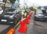 Efektif, Pemasangan Pembatas Jalan Urai Kemacetan Di Titik Krusial