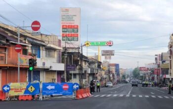 Hari Pertama Penerapan Jalur Satu Arah Di Empat Lokasi Kota