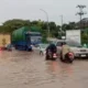 Hujan Lebat Sebabkan Jalur Pantura Kudus Pati Tergenang Banjir