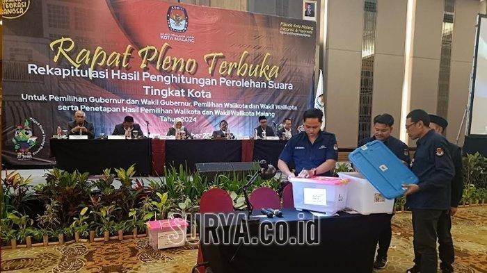 KPU Kota Malang Umumkan Wahyu Hidayat-Ali sebagai Peraih Suara Terbanyak