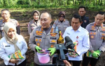 Komitmen Swasembada Pangan, Polresta Malang Kota Kembali Tanam Jagung Unggul