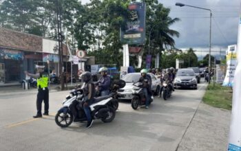 Mengurai Kemacetan Nataru, Satlantas Polresta Banyumas Terapkan Rekayasa Jalan