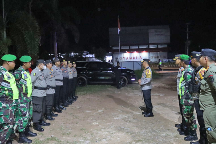 Patroli Gabungan Skala Besar Di Lamandau, Jaga Kondusifitas Pasca Pilkada