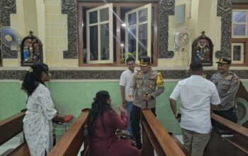 Pengamanan Natal, Kapolres Jembrana Tinjau Gereja Santa Maria Ratu Gumbrih