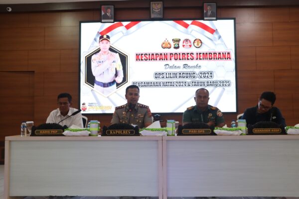 Pengamanan Natal Dan Tahun Baru 2025, Polres Jembrana Adakan Rakor