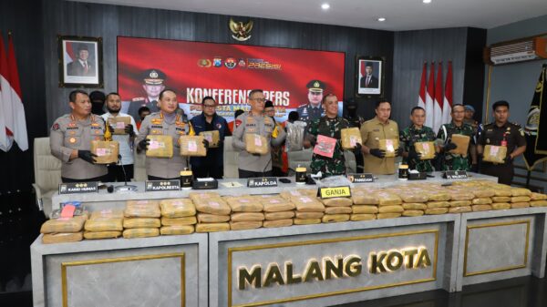 Polresta Malang Kota Gagalkan Pengiriman 166 Kg Ganja Antar Provinsi