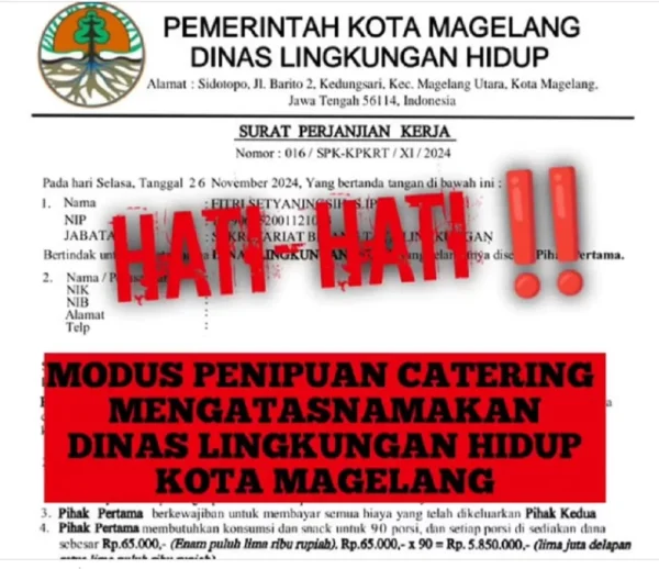 Pengusaha Katering Di Magelang Jadi Korban Penipuan Bermodus Dlh