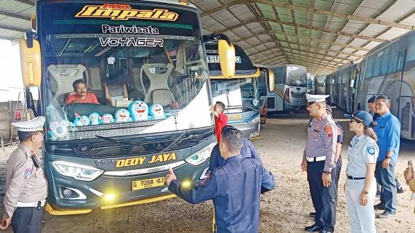 Persiapan Libur Nataru 2025, Satlantas Brebes Lakukan Sidak Di Terminal