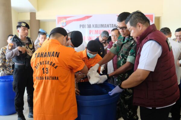 Polda Kaltara Tegas, Musnahkan 74 Kg Sabu Demi Generasi Muda