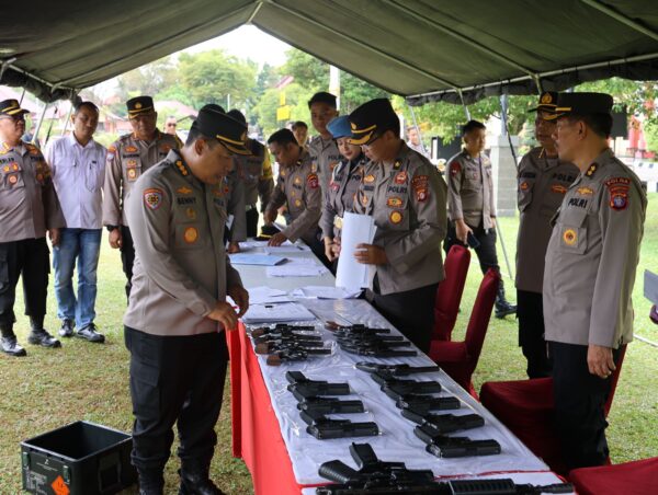 Polda Kalteng Periksa Senpi Dan Amunisi Dinas Untuk Cegah Penyalahgunaan