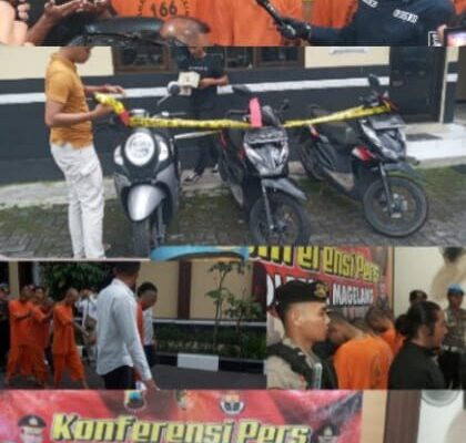 Polresta Magelang Berhasil Amankan Pelaku Curanmor