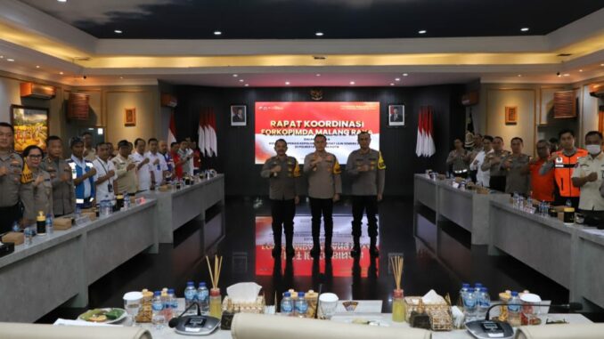 Polisi Malang Raya Gelar Rapat Koordinasi Kesiapan Nataru 2024