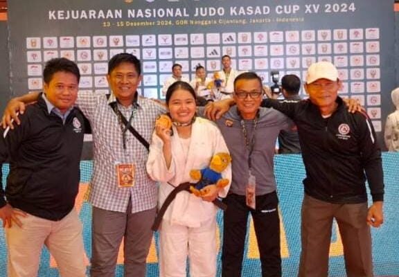 Polwan Polda Kalteng Raih Medali Perunggu di Hari Kedua Kejurnas Judo KASAD Cup XV 2024