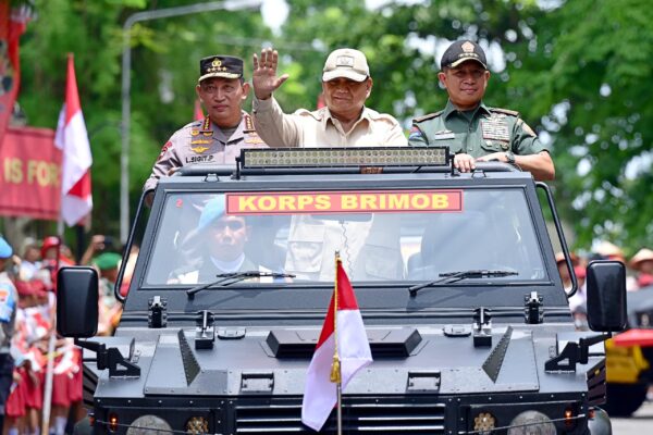 Presiden Prabowo Disambut Meriah Dalam Pembukaan Apel Kasatwil Polri 2024