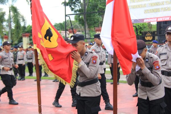 Sambut 63 Personel Baru, Brimob Polda Kalteng Gelar Upacara Merah