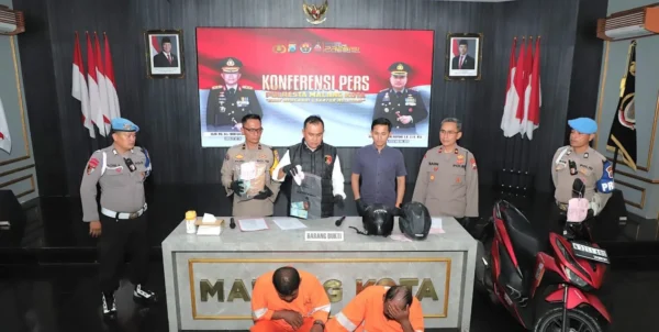 Dua Residivis Ditangkap, Polresta Malang Kota Berhasil Ungkap Kasus Jambret