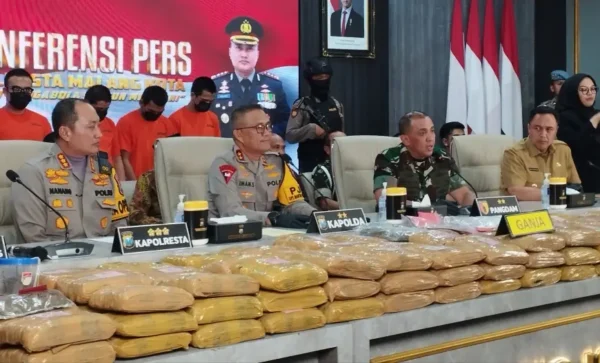 Ungkap Kasus Besar, Polresta Malang Kota Sita 166,58 Kg Ganja