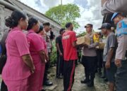 Waka Polres Jembrana Tinjau Longsor di Kedisan dan Berikan Bantuan kepada Warga