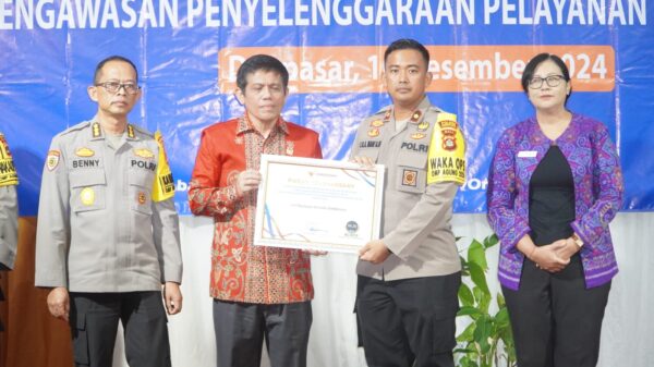 Mewakili Kapolres, Wakapolres Jembrana Ikuti Evaluasi Pelayanan Publik 2024