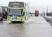 Banjir 50 Cm Ganggu Arus Lalu Lintas Di Jalur Pantura