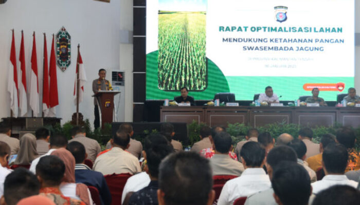 Bersama Kementan RI, Polda Kalteng Inisiasi Rapat Optimalisasi Lahan Dukung Swasembada Jagung di Wilayah Kalteng