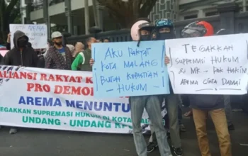 Dukung Kebebasan Berpendapat, Polresta Malang Kota Kawal Aksi Dengan Humanis