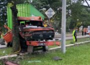 Insiden Truk Kontainer di Pudakpayung, Sopir Gagal Kendalikan Rem