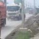 Jalan Pelabuhan Kendal Tercemar Limbah Beton Cair, Dlh Bertindak