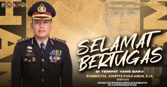 Kombes Pol Adhitya Panji Anom Pamit Dari Polresta Malang Kota,