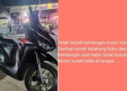 Maling Gasak Honda Vario Di Tegal, Manfaatkan Hujan Untuk Beraksi