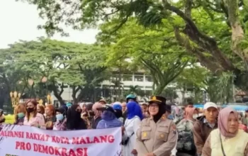 Pastikan Keamanan, Polresta Malang Kota Terapkan Pengamanan Humanis Dalam Aksi