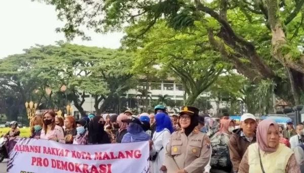 Pastikan Keamanan, Polresta Malang Kota Terapkan Pengamanan Humanis Dalam Aksi