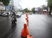 Pemasangan Water Barrier Di Jalan Semeru Malang Masuk Tahap Evaluasi