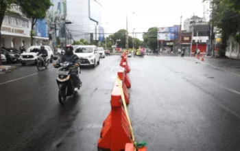 Pemasangan Water Barrier Di Jalan Semeru Malang Masuk Tahap Evaluasi