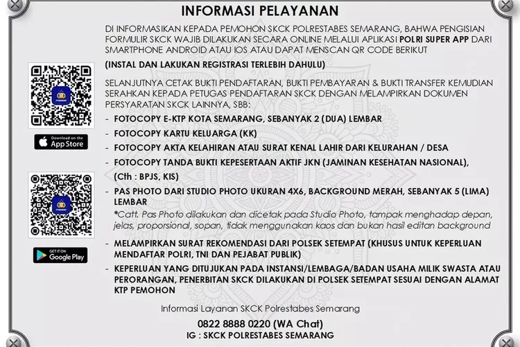 Pengurusan Skck Di Polrestabes Semarang Beralih Ke Online, Ini Langkah Langkahnya