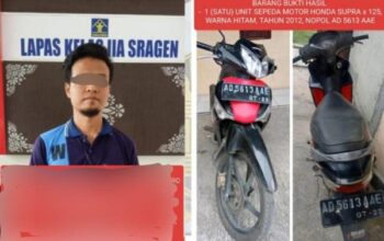 Polisi Ungkap Pencurian Motor Di Masjid Istiqomah Sragen, Pelaku Dibekuk