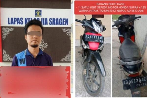 Terungkap! Pencurian Sepeda Motor di Masjid Istiqomah Sragen