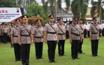 Polres Batang Lepas Lima Pejabat Lama, Sambut Empat Perwira Baru