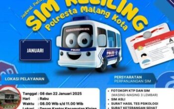 Warga Kota Malang, Ini Jadwal Sim Keliling Januari 2025