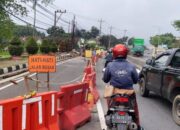 Aspal Ambles di Jalan Gatot Subroto Ungaran, Perbaikan Sedang Dilakukan