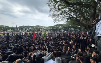 Di Tengah Hujan Deras, Kombes Pol Nanang Pastikan Aksi Mahasiswa