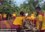 Peduli Warga, Ditpolairud Polda Kalteng Lakukan Bedah Rumah Di Desa