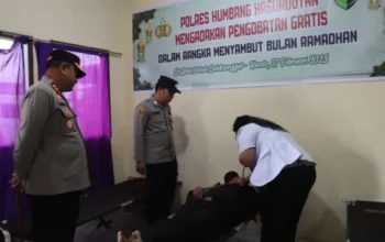 Peduli Warga, Polres Humbahas Gelar Pemeriksaan Kesehatan Gratis Jelang Ramadhan