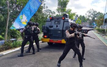 Polres Semarang Latih Personel Dengan Simulasi Pengamanan Obyek Vital