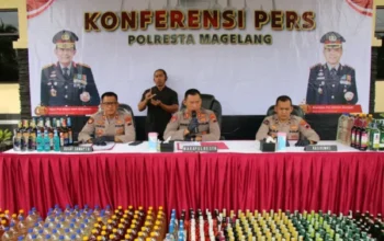 Polresta Magelang Amankan 1.037 Botol Minuman Keras Dari Operasi Di