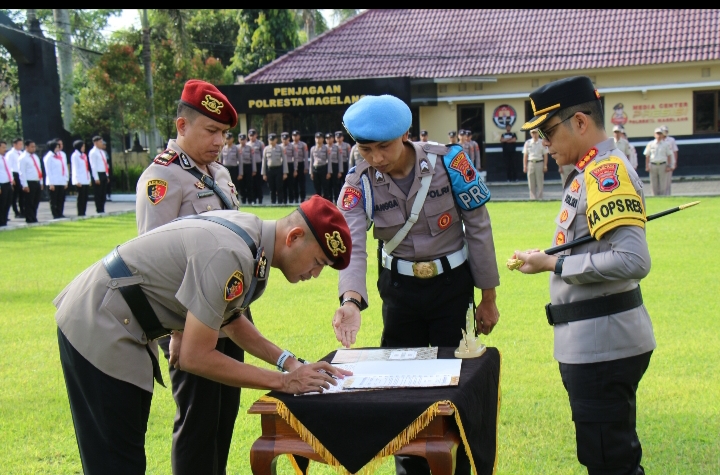 Polresta Magelang Gelar Sertijab, Kapolresta Kombes Pol Herbin G. J.