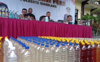 Polresta Magelang Sita 1.037 Botol Miras Dari Dua Lokasi